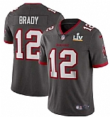 Nike Men & Women & Youth Buccaneers 12 Tom Brady Gray 2021 Super Bowl LV Vapor Untouchable Limited Jersey,baseball caps,new era cap wholesale,wholesale hats